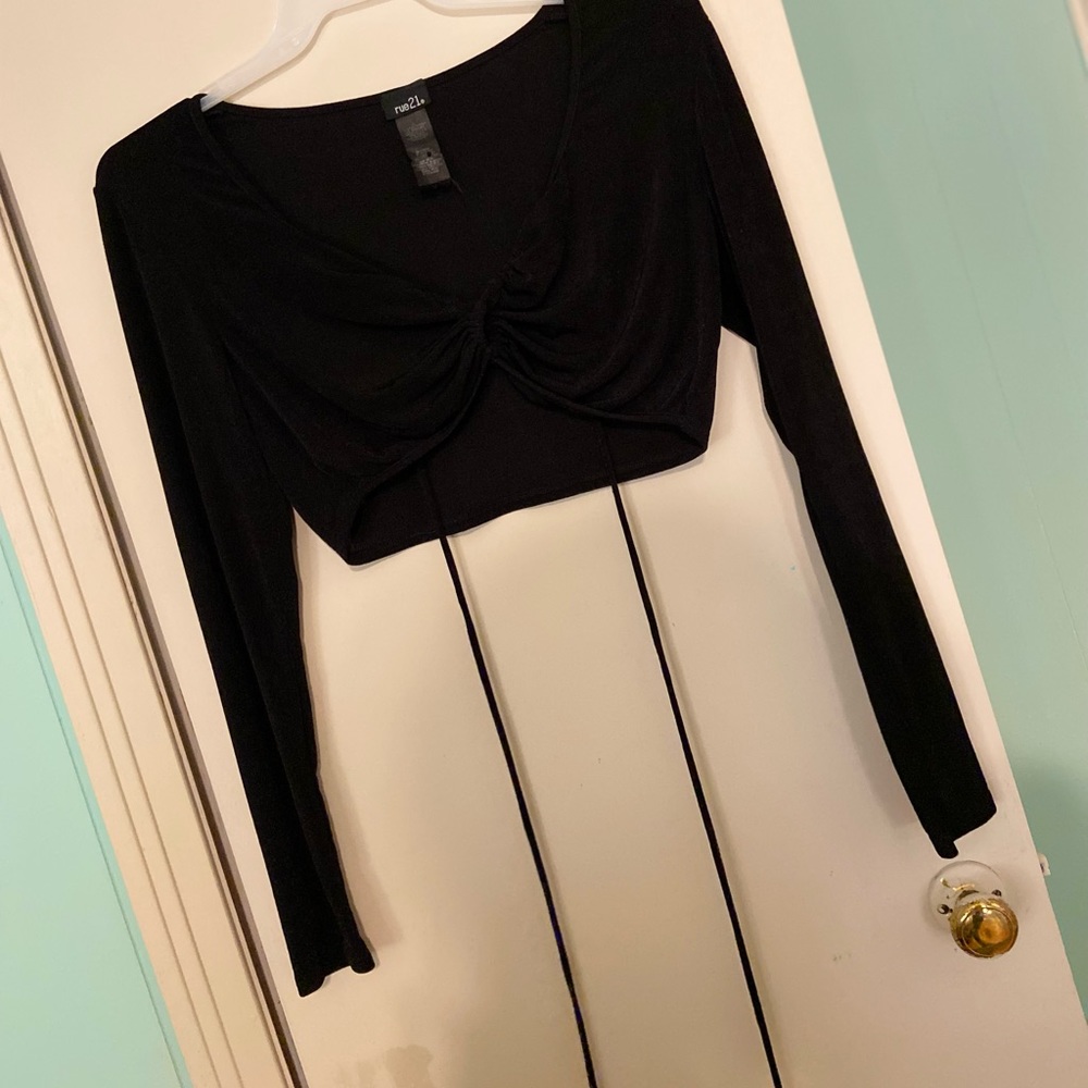 A black crop top used a couple of times